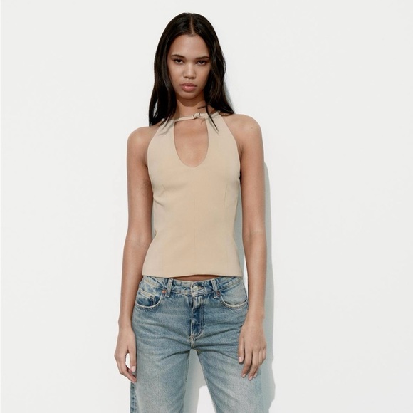 Zara Stretch Halter Top - Picture 1 of 5